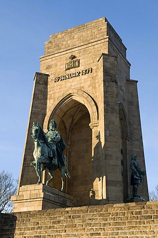 Kaiser-Wilhelm-Denkmal memorial on the Hohensyburg, Dortmund, Ruhrgebiet area, North Rhine-Westphalia, Germany, Europe