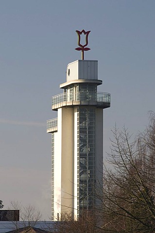 Grugaturm tower in the Grugapark park, Essen, Ruhrgebiet area, North Rhine-Westphalia, Germany, Europe