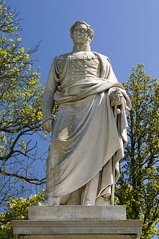 Malte monument in the castle gardens of Putbus, Ruegen island, Mecklenburg-Western Pomerania, Germany, Europe