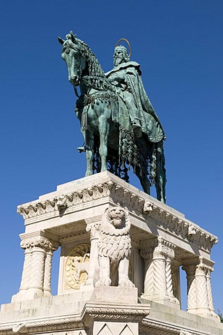 Equestrian statue and monument of King Stephen I., Budapest, Hungary, Europe