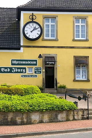 Uhrenmuseum clock museum and coffeehouse, Bad Iburg, Osnabruecker Land region, Lower Saxony, Germany, Europe