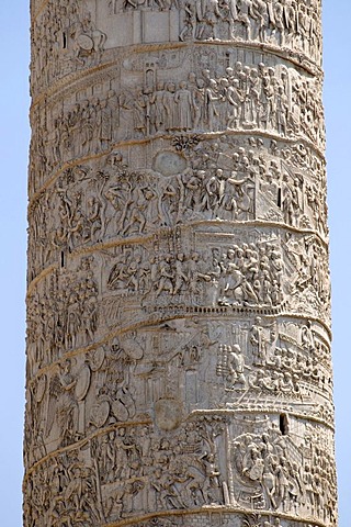 Relief band with depictions of military operations on Trajan's Column, Rome, Italy, Europe