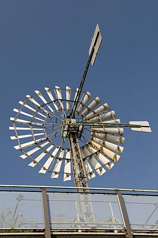 Windmill in the Landschaftspark landscape park Duisburg Nord, Duisburg, Ruhrgebiet area, North Rhine-Westphalia, Germany, Europe