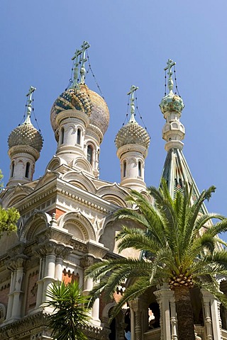 Russian church, San Remo, Riviera, Liguria, Italy, Europe