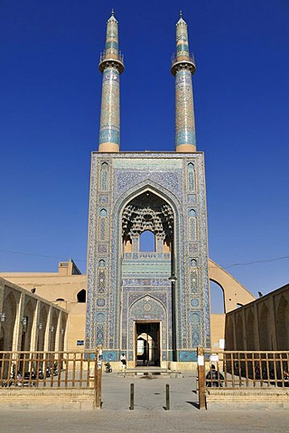 Friday or congregational mosque in the historic town of Yazd, UNESCO World Heritage Site, Iran, Persia, Asia