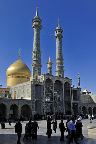 Holy Fatima al-Masumeh Mosque at Qom, Qum, Ghom, Iran, Asia