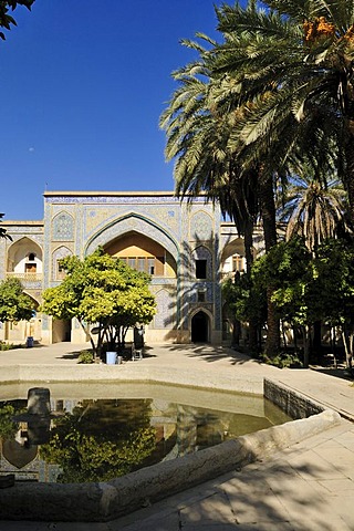 Patio of the historic Khan Medrese, Shiraz, Fars, Iran, Persia, Asia