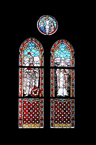 Oertzen window from the 19th century, Doberaner Muenster Minster, Cistercian abbey, Bad Doberan, Mecklenburg-Western Pomerania, Germany, Europe