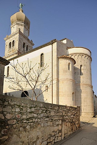 St. Mary's Cathedral in the city of Krk, Croatia, Europe