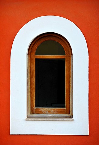 Close-up of a window in Corralejo, Fuerteventura, Canary Islands, Spain, Europe