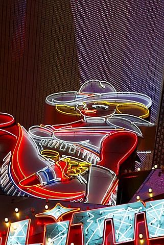 Glitter Gulch in Fremont Street in old Las Vegas, Nevada, USA