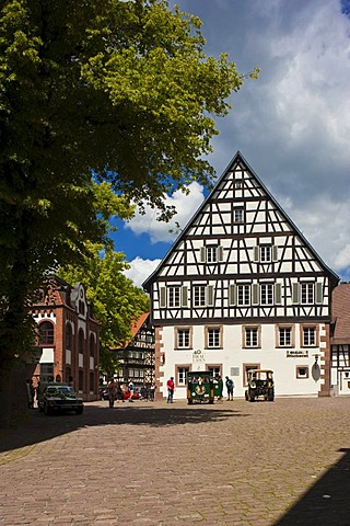 Brauereimuseum brewery museum and Oberamtei building, Alpirsbach, Black Forest, Baden-Wuerttemberg, Germany, Europe