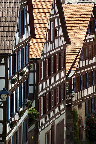 Half-timbered houses in the Staedtle town center, Schiltach, Black Forest, Baden-Wuerttemberg, Germany, Europe