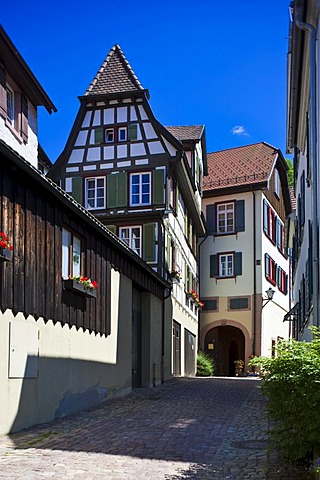 Half timber in the Spitalstrasse street, Schiltach, Black Forest, Baden-Wuerttemberg, Germany, Europe