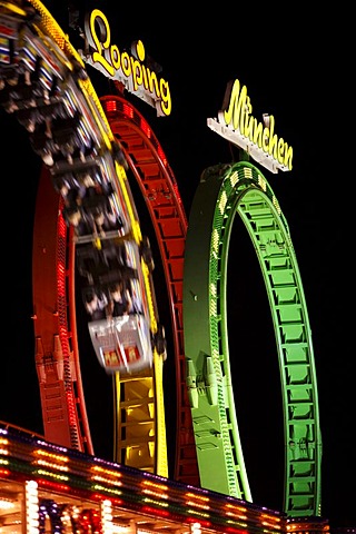 Cranger Kirmes fair, the biggest fair in the Ruhr area, at the Rhine-Herne Canal, Herne, North Rhine-Westphalia, Germany, Europe