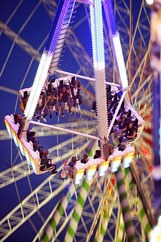 Cranger Kirmes fair, the biggest fair in the Ruhr area, at the Rhine-Herne Canal, Herne, North Rhine-Westphalia, Germany, Europe