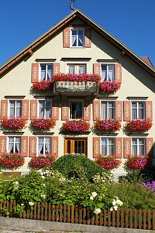 House in Scheidegg, Allgaeu, Bavaria, Germany, Europe