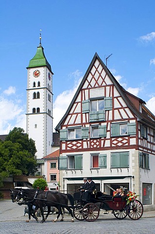 Church St. Martin in Wangen im Allgaeu, Upper Swabia, Allgaeu, Baden-Wuerttemberg, Germany, Europe