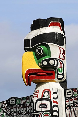 Totem pole in Stanley Park, Vancouver, British Columbia, Canada