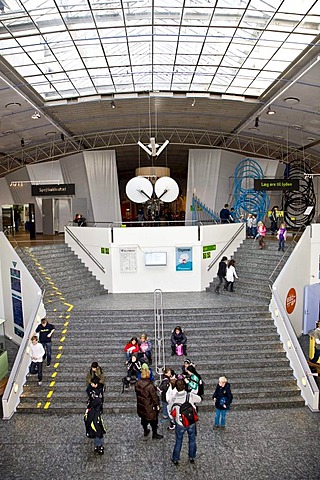 The main hall at the Experimentarium Science Centre in Copenhagen, Denmark, Europe