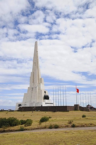 Historic monument on the Battlefield of Ayacucho, 1824, Pampa de la Quinua, Peru, South America, Latin America