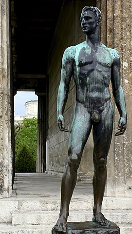 Bronze statue of Theseus, Volksgarten, Vienna, Austria, Europe