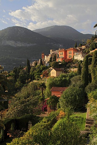 Village of Roquebrune, Roquebrune Cap Martin, Alpes Maritimes, Cote d'Azur, Provence-Alpes-Cote d'Azur, Southern France, Mediterranean Sea, France, Europe