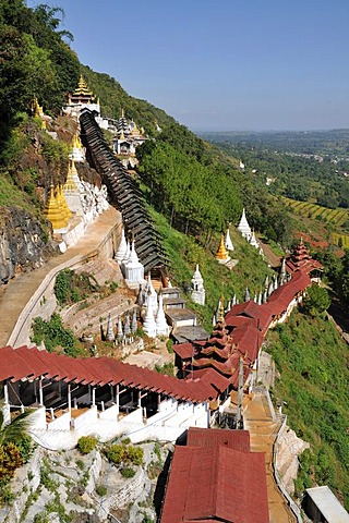 Stairs to the Pindaya Caves, Pindaya, Burma, Myanmar, Southeast Asia