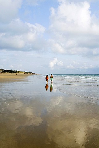 On the beach of Playa de la Barossa near Novo Sancti Petri, Andalucia, Spain, Europe