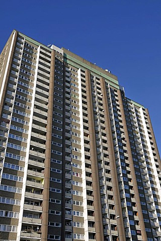 Residential high-rise building, Meschenich district in Cologne, North Rhine-Westphalia, Germany, Europe