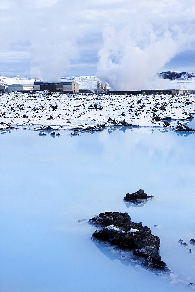 Blue Lagoon in the winter in Iceland, Europe