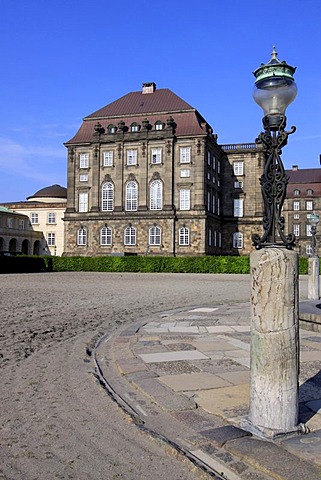 Courtyard of Christiansborg palace, Copenhagen, Zealand, Denmark, Europe