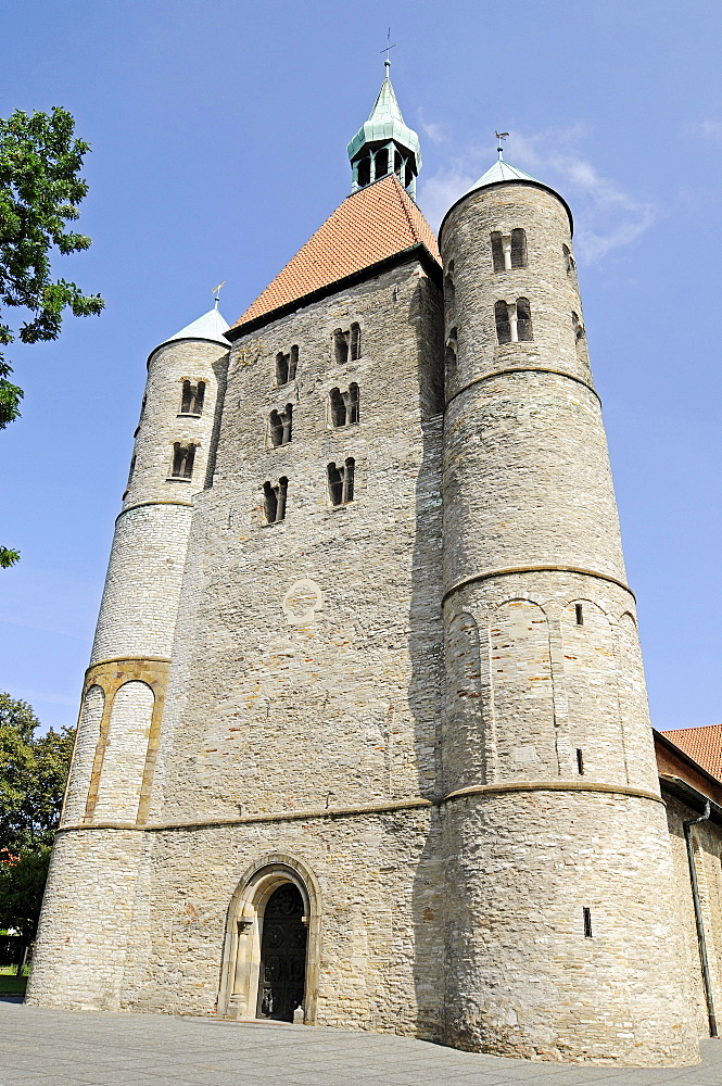 Stiftskirche St Bonifatius collegiate church, monastery, church, Freckenhorst, Warendorf, Muensterland region, North Rhine-Westphalia, Germany, Europe