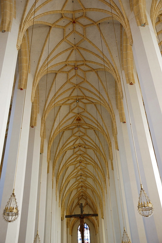 Church of Our Lady, Liebfrauendom, vaulted ceilings, Munich, Upper Bavaria, Bavaria, Germany, Europe