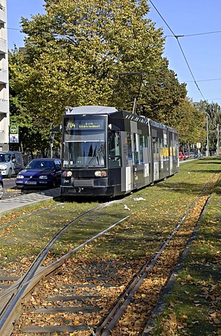 Rheinbahn Tram Type NF6, at terminus Derendorf Nord, Duesseldorf, North Rhine-Westphalia, Germany, Europe