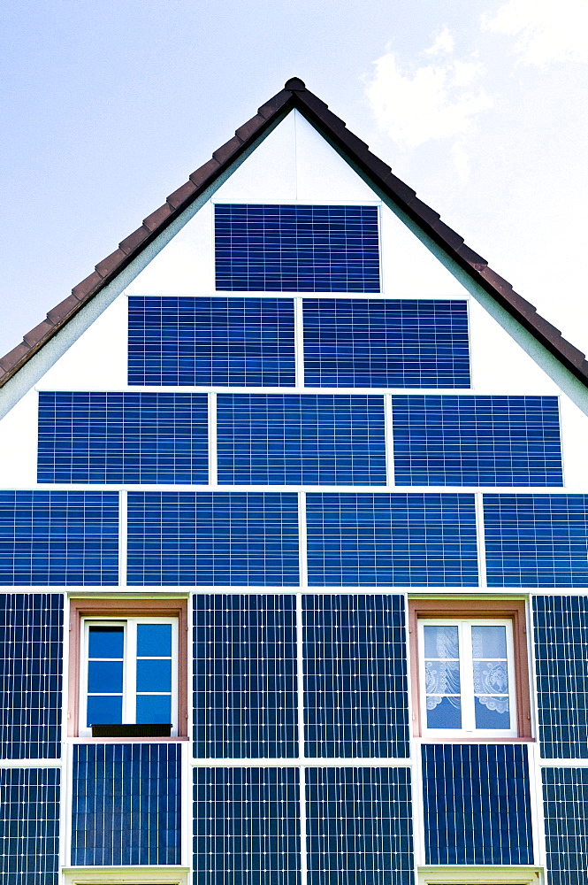 Solar panel facade