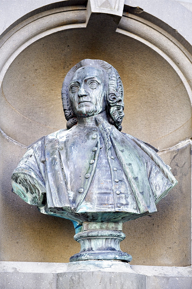 Bust of Thomas Angell, 1692-1762, merchant, Trondheim, Norway, Scandinavia, Europe