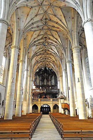 Interior, Heilig-Kreuz-Muenster minster, Schwabisch Gmund, Baden-Wuerttemberg, Germany, Europe