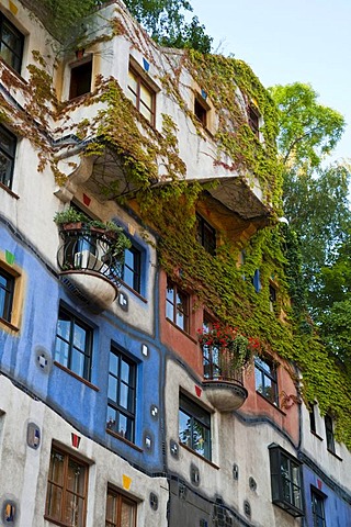 Hundertwasser-Haus building, Vienna, Austria, Europe