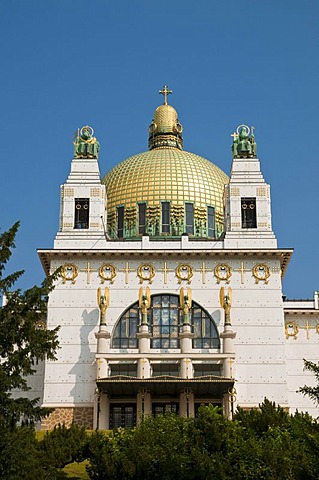 Art Nouveau church Am Steinhof by Otto Wagner, Baumgartner Hoehe, Vienna, Austria, Europe