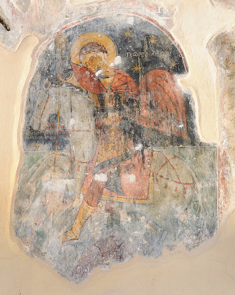 Frescoes in the church Agia Georgios Vardas, 1290, Rhodes, Greece, Europe