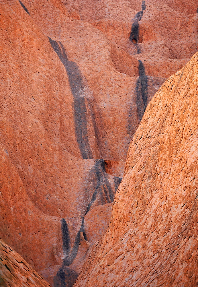 Rock wall, Uluru, Ayers Rock, Uluru-Kata Tjuta National Park, Northern Territory, Australia