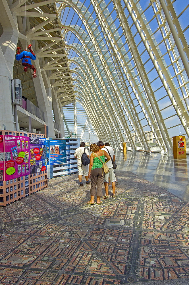 Principe Felipe Science Museum, City of Arts and Sciences by Santiago Calatrava, Comunidad Valenciana, Valencia, Spain, Europe