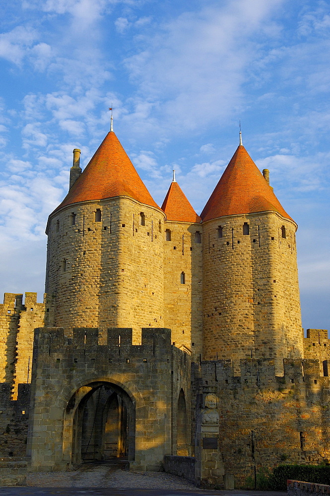 La Cite, Carcassonne medieval fortified town, Aude, Languedoc-Roussillon, France, Europe