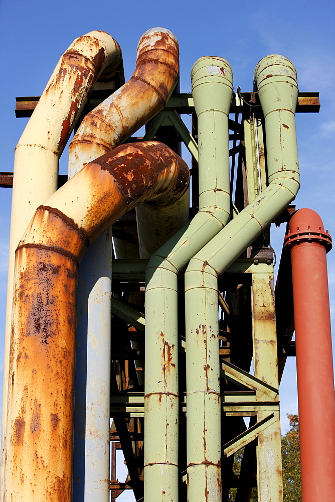 Westpark, former steel mill, now a theme park with, among other items, the Centenary Hall, Bochum, North Rhine-Westphalia, Germany, Europe