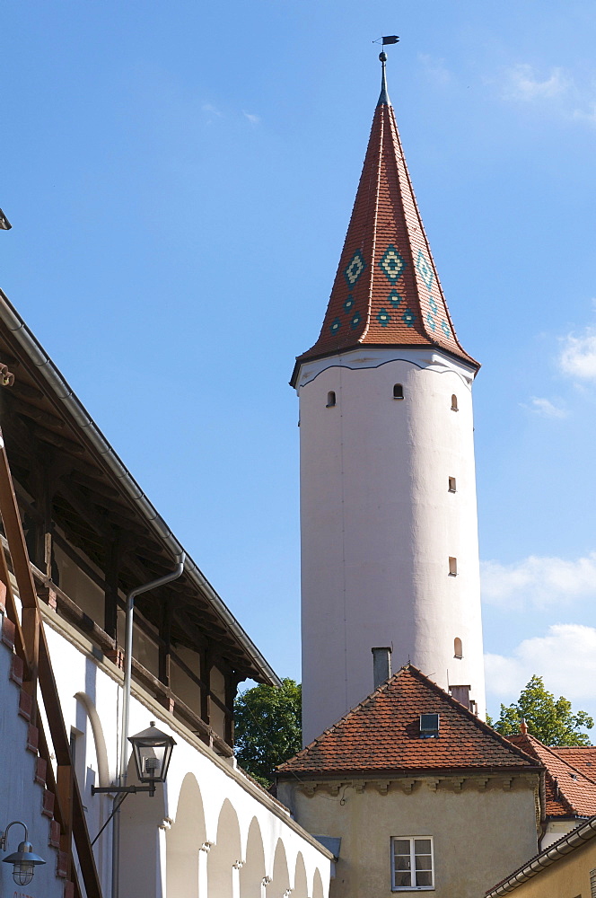 Prison Tower, Mindelheim, Swabia, Allgaeu, Bavaria, Germany, Europe