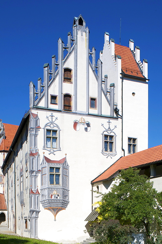 High Castle with the State Gallery in Fuessen, Allgaeu, Bavaria, Germany, Europe