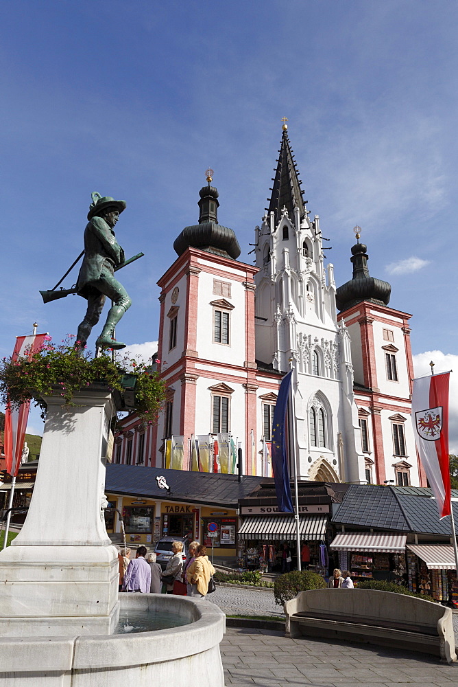 Erzherzog-Johann-Statue, Archduke Johann statue, pilagrimage church, Basilica of Mariazell, Styria, Austria, Europe