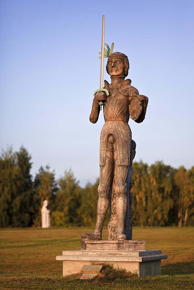 Roland statue of the Roland town Stendal in the Rolandpark, Belgern, North Saxony, Saxony, Germany, Europe