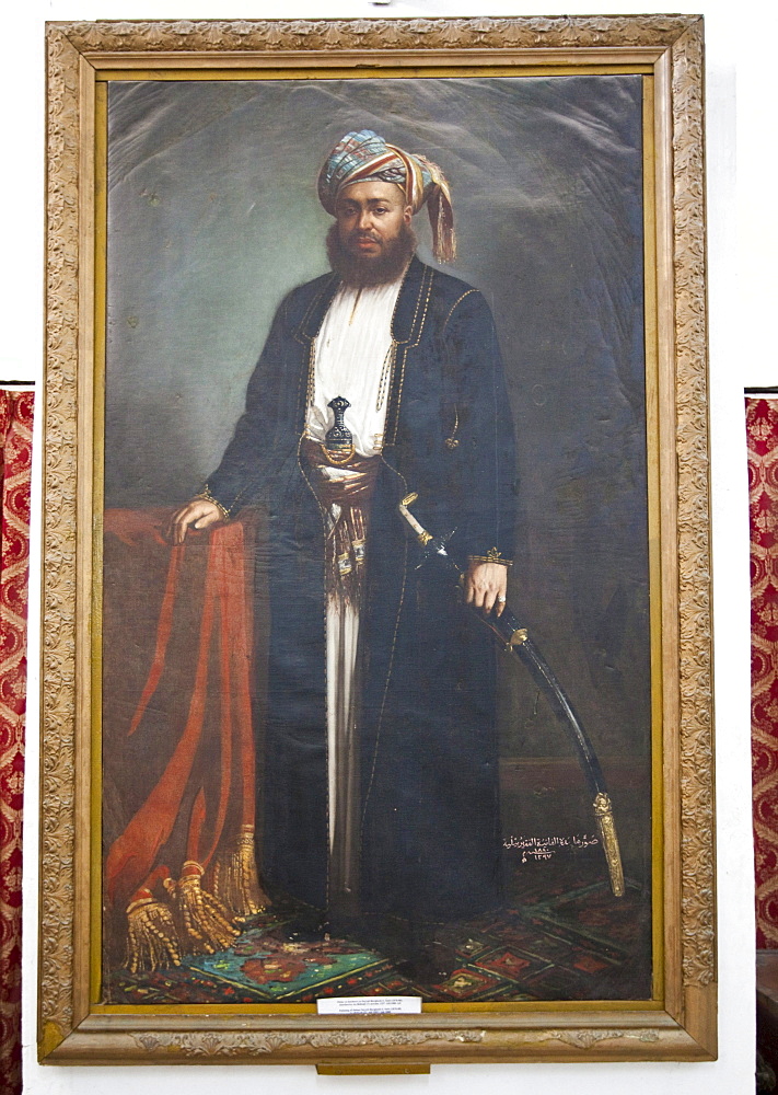 Picture of Sultan Seyyid Barghash b. Said, 1870 - 1888, Sultan of Zanzibar, National Museum, House of Wonders, Stone Town, Zanzibar, Tanzania, Africa